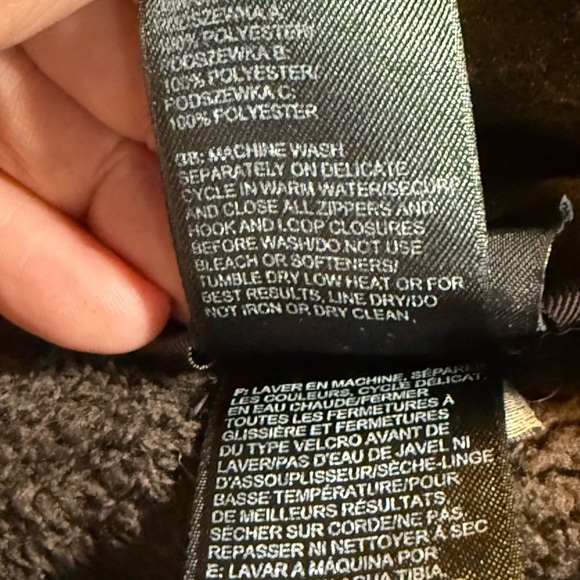 The North Face Women's Brown Fuzzy Fleece Jacket Adjustable Waist, Full Zipper - Picture 7 of 7